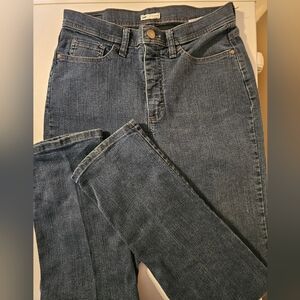 Women's Lee At The Waist Blue Jeans Size 8 Long